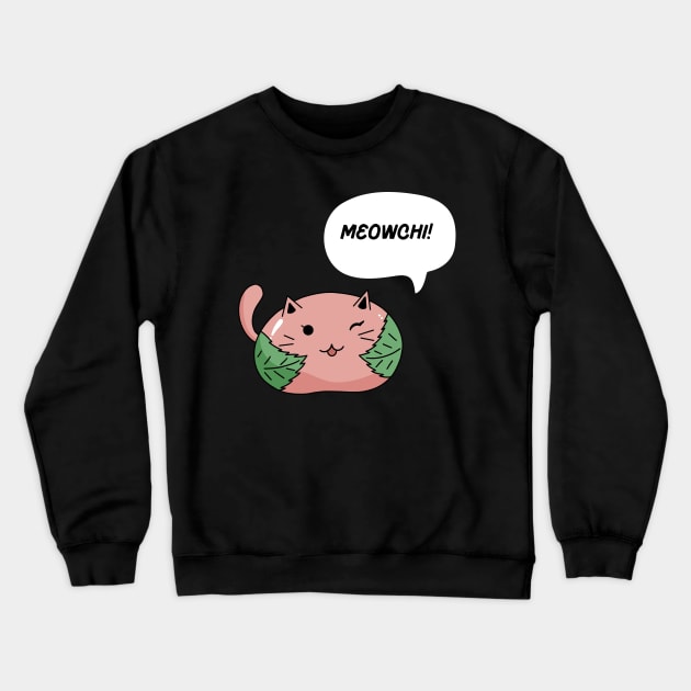 Meowchi Crewneck Sweatshirt by Random Prints